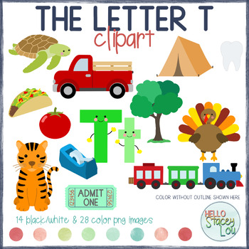 Alphabet - Letter T Objects Clipart by Hello StaceyLou | TPT