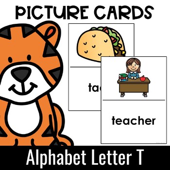 Preview of Beginning Sounds Alphabet Letter T Picture Cards