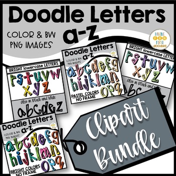Preview of Alphabet Letter Tiles Clipart Doodle Letters Clip Art for Resources Bundle