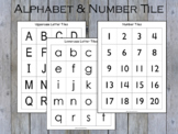 Alphabet Letter Tiles Cards, Numbers, Kindergarten, Phonic
