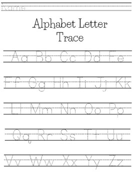 Alphabet Letter Trace by SuccessMadeSimple | TPT