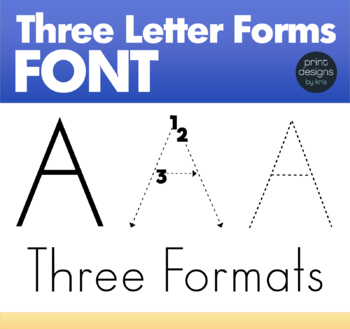Preview of Alphabet Letter Tracing Font - Handwriting Font - Letter Formation Font