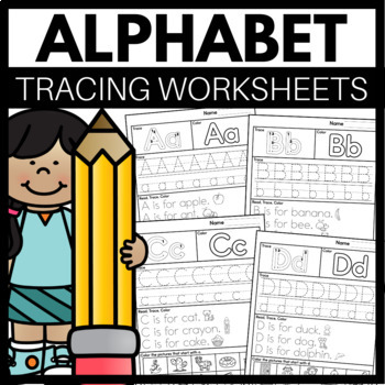 Alphabet Tracing Worksheets - Letter Tracing and Letter Sounds by ...