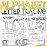 Alphabet Letter Tracing Worksheets, Detective Theme (Dista