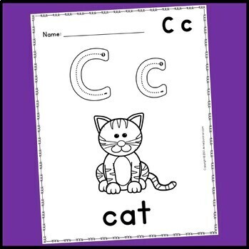 Preview of Alphabet Letter Tracing and ABC Coloring Pages Bundle {Back to School}