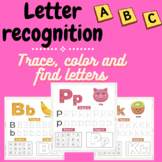 Alphabet tracing activities. Colorful uppercase and lowerc
