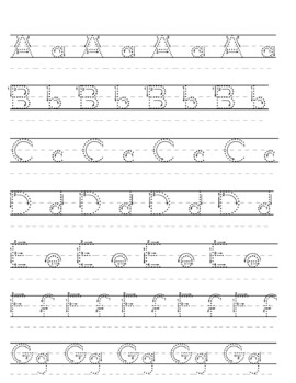 Preview of Alphabet Letter Tracing with numbered steps (Entire alphabet).