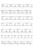 Alphabet Letter Tracing with numbered steps (Entire alphabet).