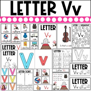 Alphabet Letter V Introduction Activities (Pocket Charts and More)