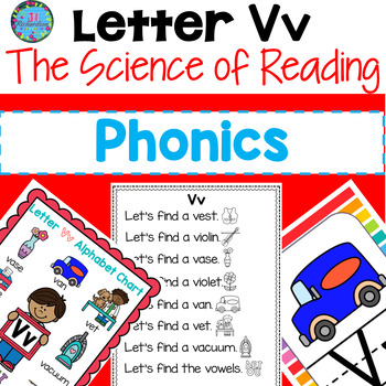 Preview of Alphabet Letter V The Science of Reading Preschool Kindergarten 1st ESL Phonics