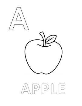 Alphabet Letter With fruit Identification and Recognition coloring ...