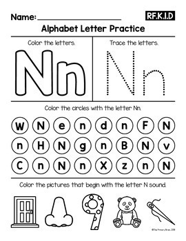 Alphabet Letter Worksheets by The Primary Brain | TpT
