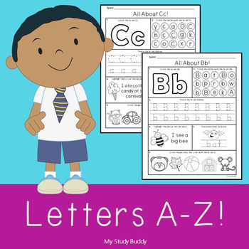 Preview of 1 Alphabet Letter Worksheets | Letter Recognition, Sounds & Tracing Kindergarten