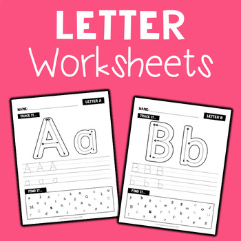 Alphabet Letter Worksheets - No Prep by Lora Henson | TpT