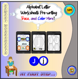 Alphabet Letter Worksheets Pre-writing: Trace, and Color More!