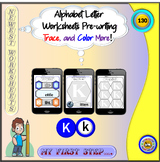 Alphabet Letter Worksheets Pre-writing: Trace, and Color More!