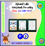 Alphabet Letter Worksheets Pre-writing: Trace, and Color More!