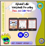 Alphabet Letter Worksheets Pre-writing: Trace, and Color More!