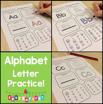 Alphabet Letter Writing Practice Set 2 by Educrafters | TPT