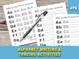 ALPHABET PRACTICE PAGES • ALPHABET TRACING WORKSHEETS. DIS