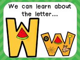 Alphabet Letter Ww PowerPoint Presentation- Letter ID, Sou