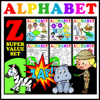Preview of Alphabet Letter Z - Clipart Value set. 16 Words. 37 Images.