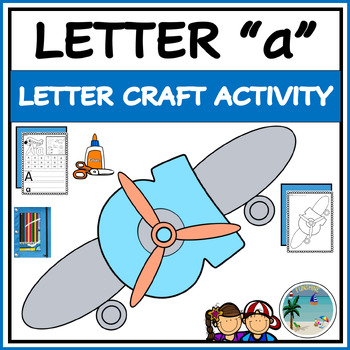 Preview of Alphabet Letter "a" Craft | Airplane Craft | Letter a Activity | Printable Craft