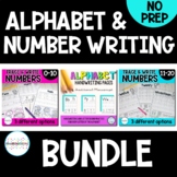 Alphabet Letter and Number Writing Practice Pages BUNDLE |