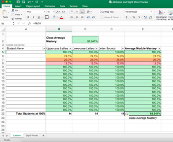 Preview of Alphabet Letter and Sight Word Testing/Assessment Data Tracking Bundle