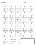 Alphabet (Letter and Sound) Assessment Sheet