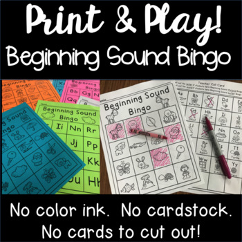 Preview of Alphabet Letter and Sound Bingo