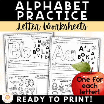 Alphabet Letter of the Day Worksheets with Tracing, Letter ID ...