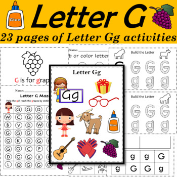 Alphabet Letter of the Week G Activities – Alphabet Printables | TPT