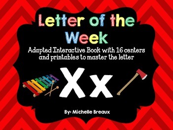 alphabet letter of the week letter x adapted book more pre k k 1 autism