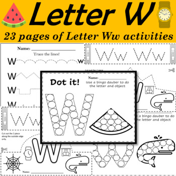 letter w activities for kindergarten