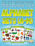 Alphabet Letters A-M Clipart Mega Bundle Pack — Includes 2