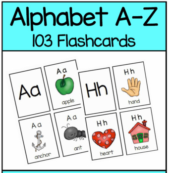 Alphabet Flash Cartes A-Z Photo premiers mots Preschool Early Learning EYFS 