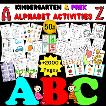 Preview of Alphabet Letters A-Z Activities & Craft Uppercase & Lowercase for Back to School