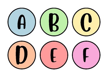 Preview of Alphabet Letters A-Z Circle Flashcards in Colorful Bold Style for Preschool