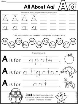 alphabet letters a z second edition kindergarten by my study buddy