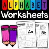 Alphabet Letters A-Z Worksheets (Distance Learning)