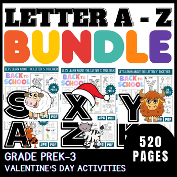 Preview of Alphabet Letters A to Z Activities  Bundle New Year Activities Bundle