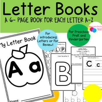 Alphabet Letters Book for Preschool PreK or Kindergarten | TPT