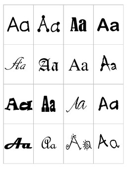 Alphabet Letters Book in Various Fonts by Minnie's Masterful Teaching Tools