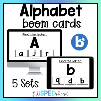 Preview of Uppercase and Lowercase Alphabet Letter Boom™ Cards Activity