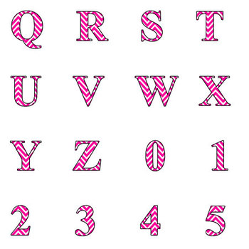 alphabet letters bright pink chevron by msfultzscorner tpt