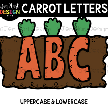 Preview of Alphabet Letters Clip Art - Carrot Letters - Jen Hart Design