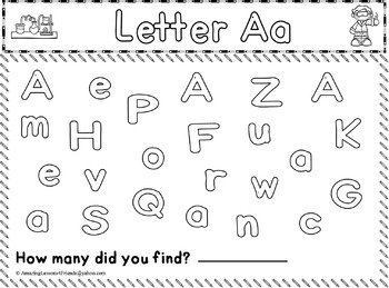 Alphabet Letters, Counting Letters Book by AmazingLessons4Friends