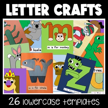 Preview of Alphabet Letters Crafts | Beginning Sound Letter Craft | Lowercase Letters