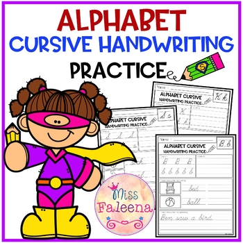 Preview of Alphabet Letters Cursive Handwriting Practice